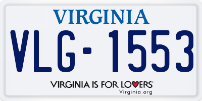 VA license plate VLG1553