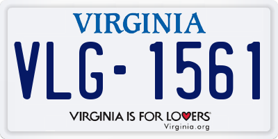 VA license plate VLG1561