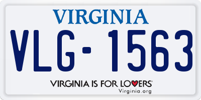 VA license plate VLG1563