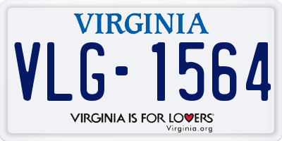 VA license plate VLG1564
