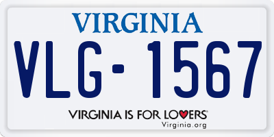 VA license plate VLG1567