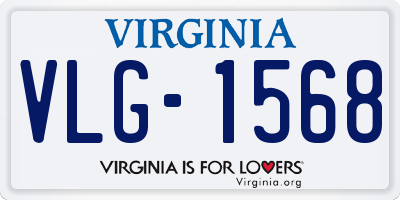 VA license plate VLG1568