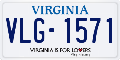 VA license plate VLG1571