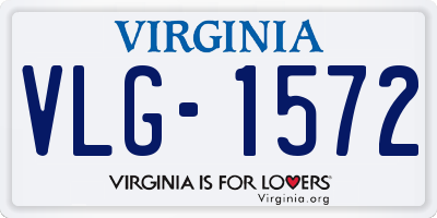 VA license plate VLG1572