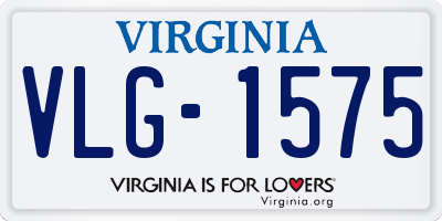VA license plate VLG1575