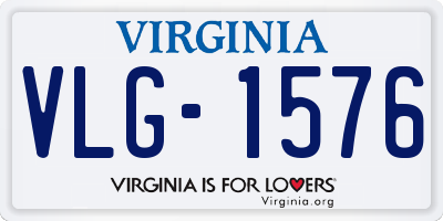 VA license plate VLG1576