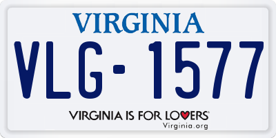 VA license plate VLG1577