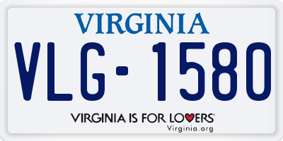 VA license plate VLG1580