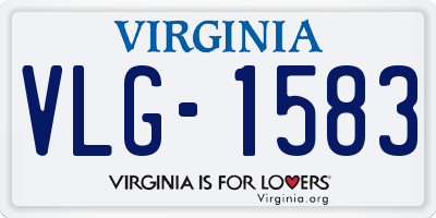 VA license plate VLG1583