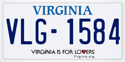 VA license plate VLG1584