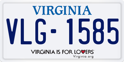 VA license plate VLG1585