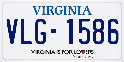 VA license plate VLG1586