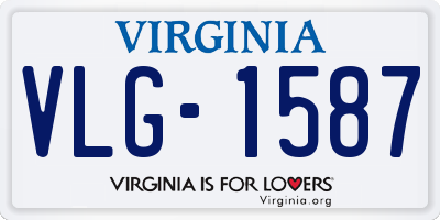 VA license plate VLG1587