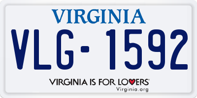 VA license plate VLG1592
