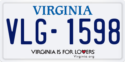 VA license plate VLG1598