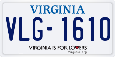 VA license plate VLG1610