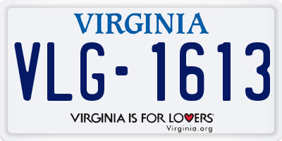 VA license plate VLG1613