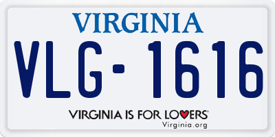 VA license plate VLG1616