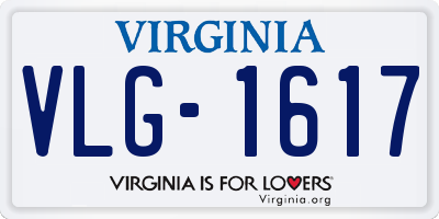 VA license plate VLG1617
