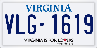 VA license plate VLG1619