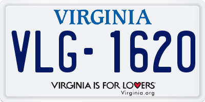 VA license plate VLG1620