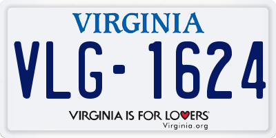 VA license plate VLG1624