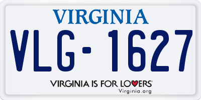 VA license plate VLG1627