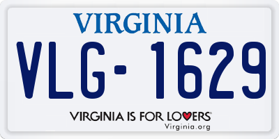 VA license plate VLG1629