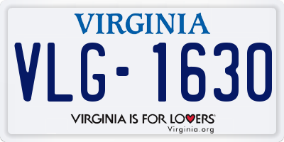 VA license plate VLG1630
