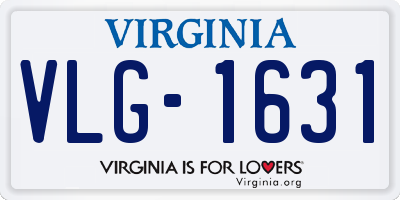 VA license plate VLG1631