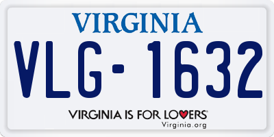 VA license plate VLG1632