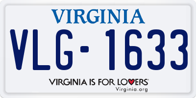 VA license plate VLG1633