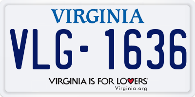 VA license plate VLG1636