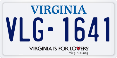VA license plate VLG1641
