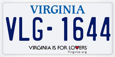 VA license plate VLG1644