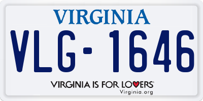 VA license plate VLG1646