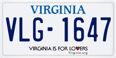 VA license plate VLG1647