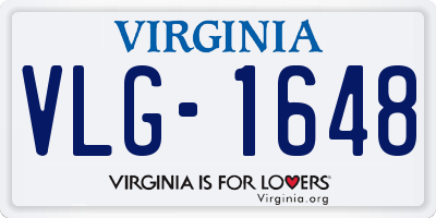 VA license plate VLG1648