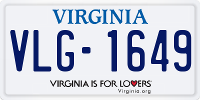 VA license plate VLG1649