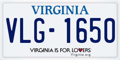 VA license plate VLG1650