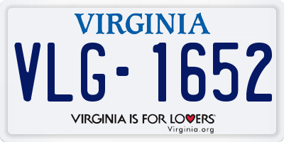 VA license plate VLG1652