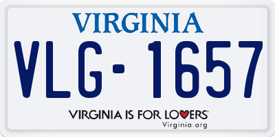 VA license plate VLG1657