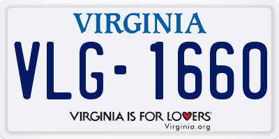 VA license plate VLG1660