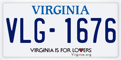 VA license plate VLG1676