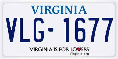 VA license plate VLG1677