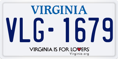 VA license plate VLG1679