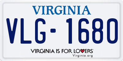 VA license plate VLG1680