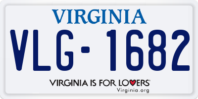 VA license plate VLG1682