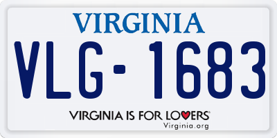 VA license plate VLG1683