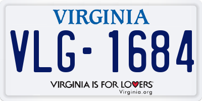 VA license plate VLG1684